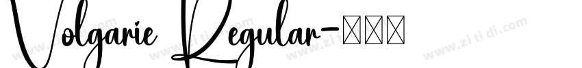 Volgarie Regular字体转换